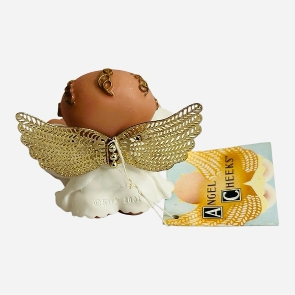 Vintage Russ Berrie Angel With Dog Figurine Angel Cheeks Figurine Statue - Picture 5 of 6